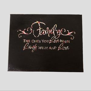 NEW! Family Comes First Stretched canvas art!